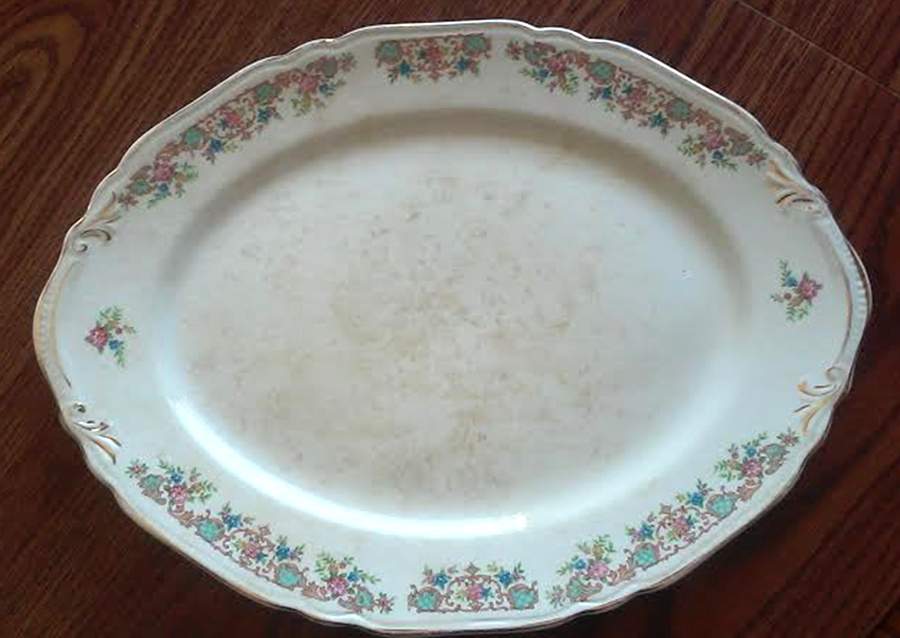 CRP246 14" Oval Serving Platter by Crown Potteries-1