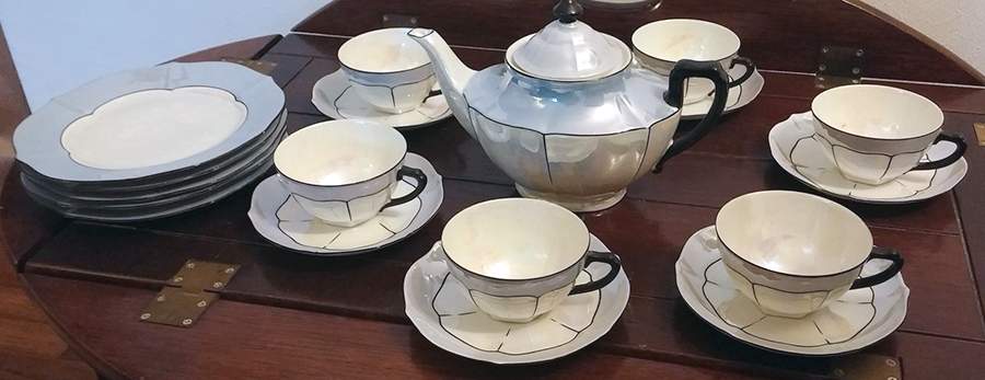 CZE300 Flat Cup & Saucer Set by Czechia-Czechoslovakia-1