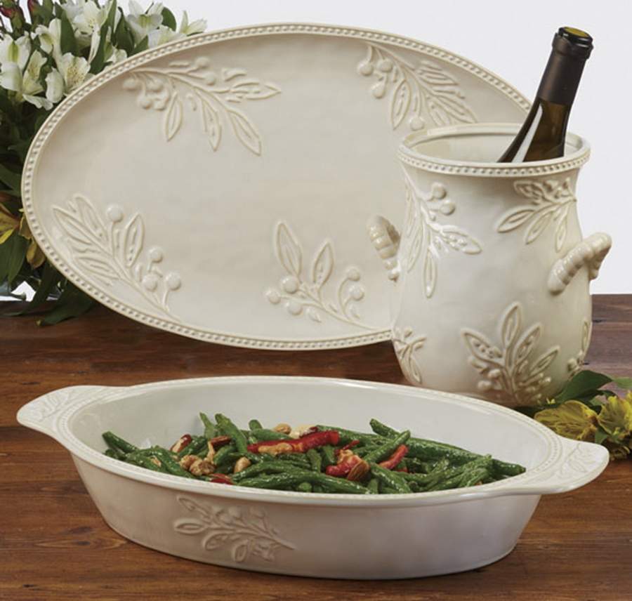 Bianca Ivory 17" Oval Baker by Certified International-1