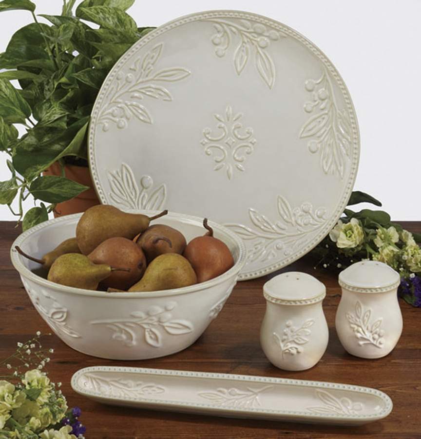 Bianca Ivory 13" Chop Plate (Round Platter) by Certified International-1