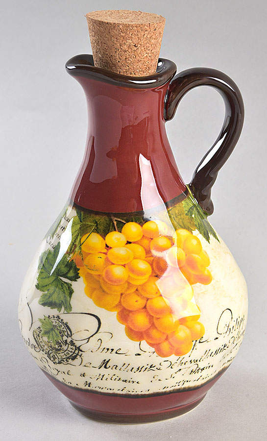 Botanical Fruit Oil Jar & Cork Stopper by Certified International-1