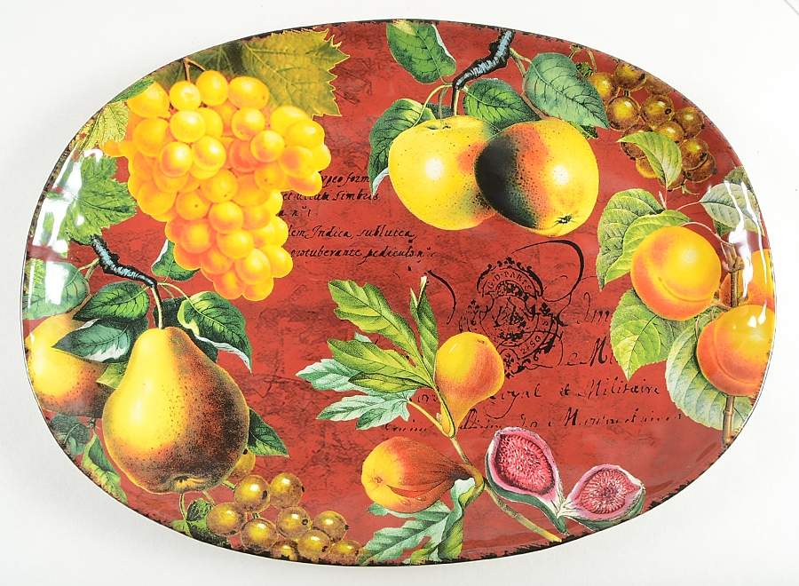 Botanical Fruit 17" Oval Serving Platter by Certified International-1