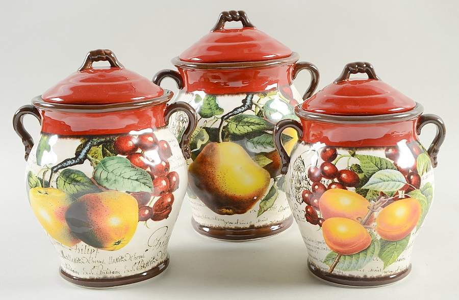 Botanical Fruit (3 Piece) Canister Set (Box Set) by Certified International-1