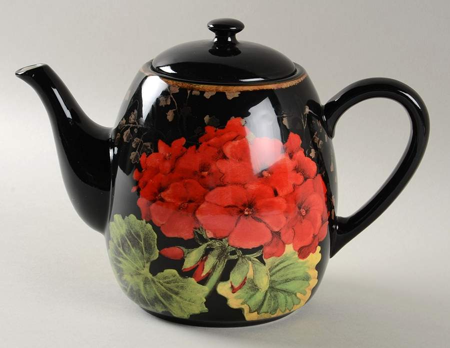 Geraniums Teapot & Lid by Certified International-1
