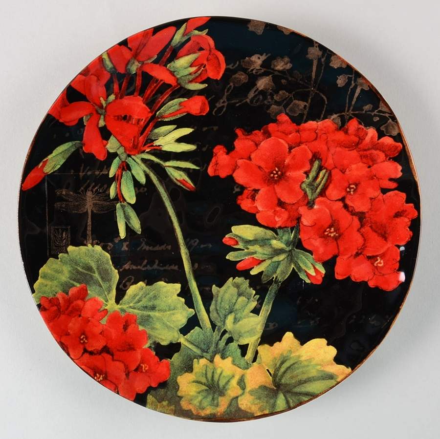 Geraniums Salad/Dessert Plate by Certified International-1