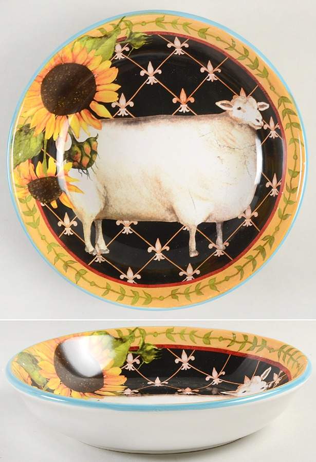 French Barnyard 9" Soup/Pasta Bowl by Certified International-1