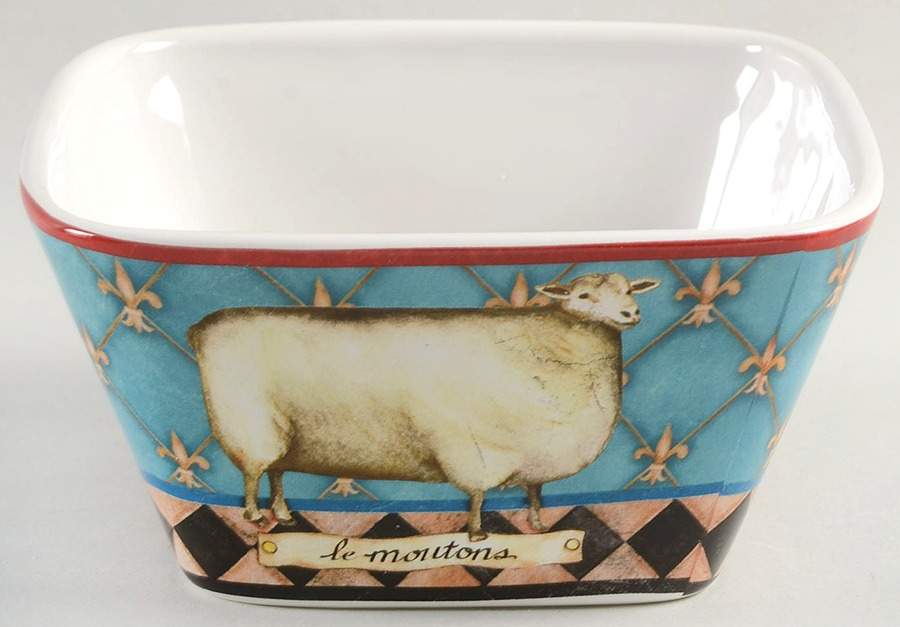 French Barnyard Individual Square Ice Cream Dish by Certified International-1