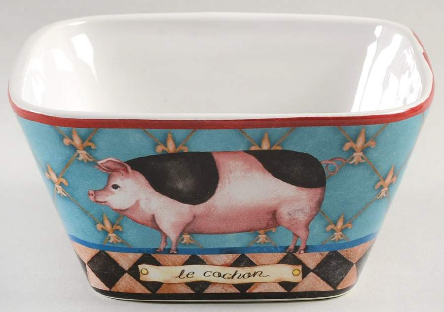 French Barnyard Individual Square Ice Cream Dish by Certified International-1