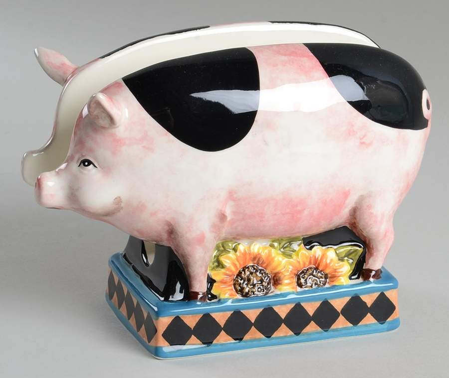 French Barnyard Figural Napkin Holder by Certified International-1