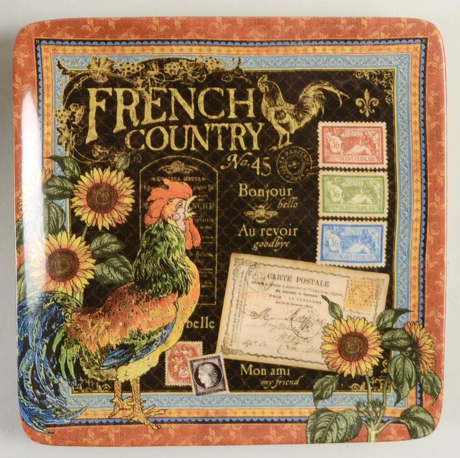 French Country Square Salad/Dessert Plate by Certified International-1