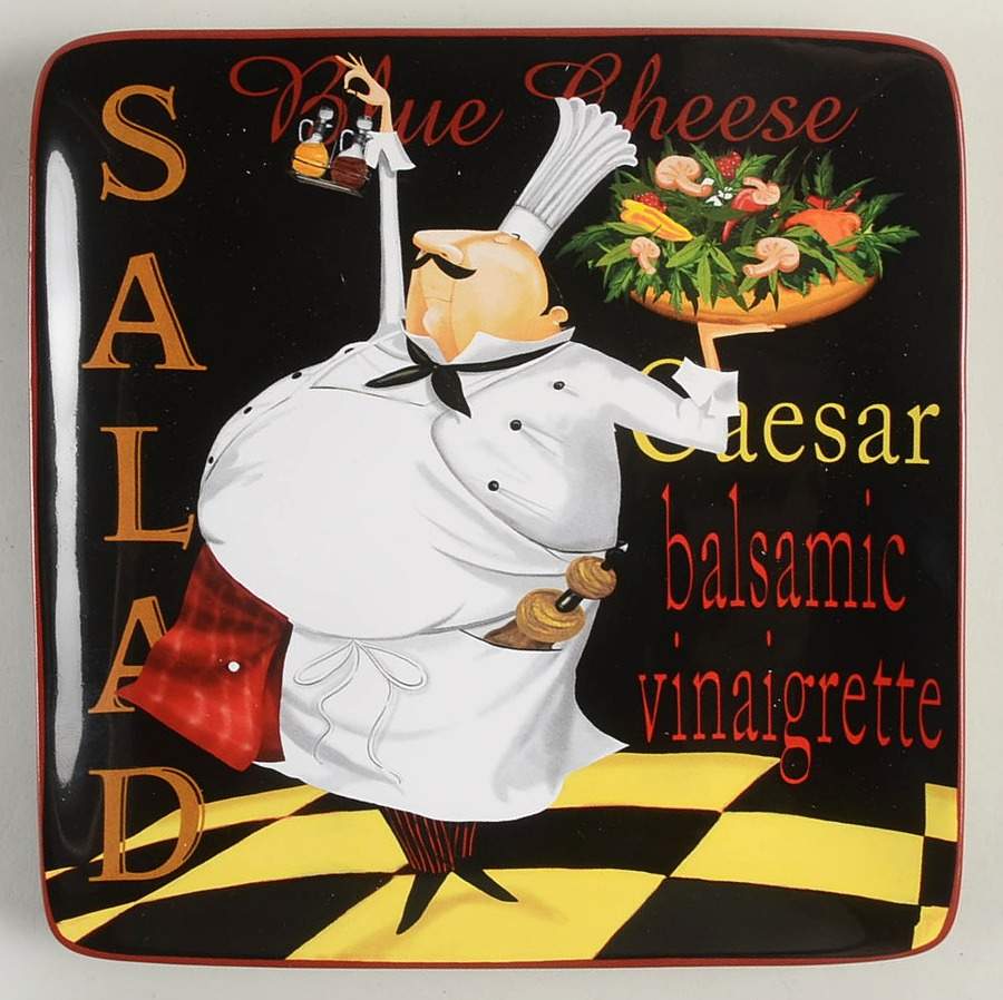 Chef's Special Square Salad/Dessert Plate by Certified International-1