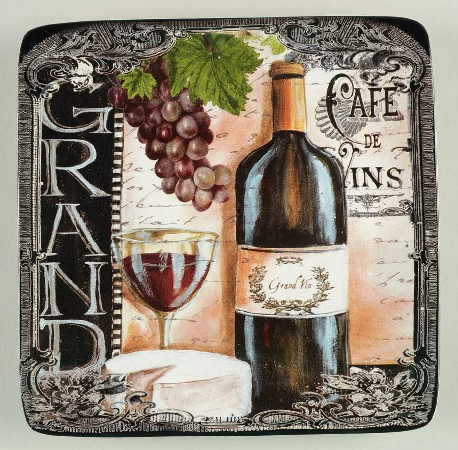 Grand Vin Square Salad/Dessert Plate by Certified International-1