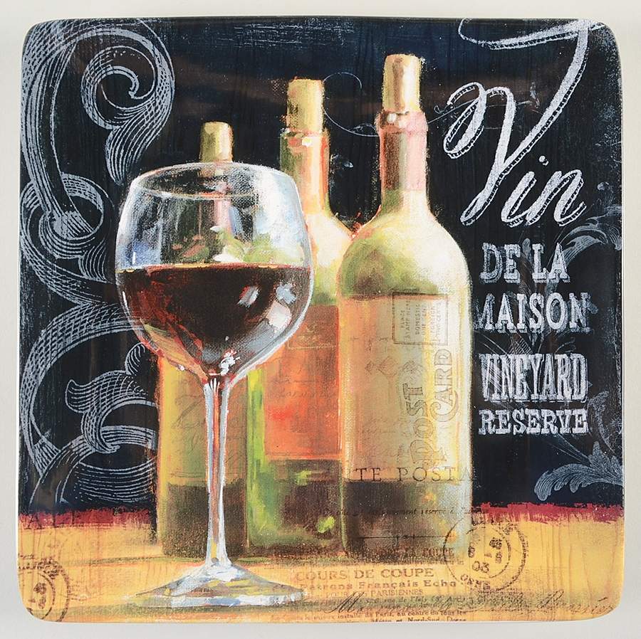 House Wine Square Dinner Plate by Certified International-1