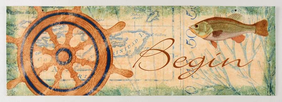 Mariner 17" Rectangle Metal Decorative Sign by Certified International-1