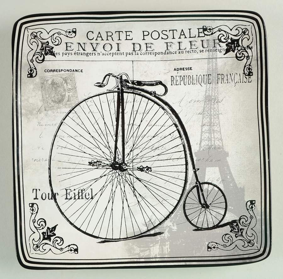 Paris Travel Square Salad/Dessert Plate by Certified International-1