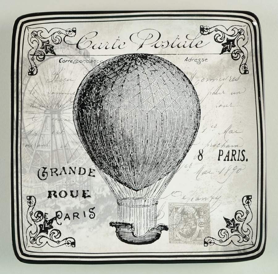 Paris Travel Square Salad/Dessert Plate by Certified International-1