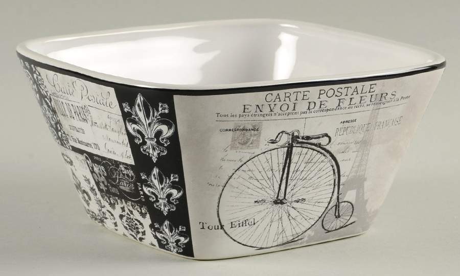 Paris Travel Individual Square Ice Cream Dish by Certified International-1