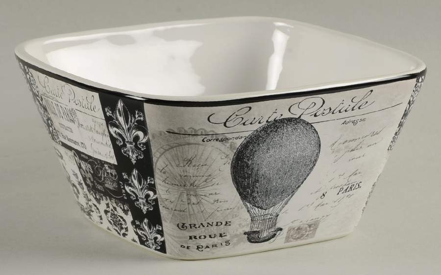 Paris Travel Individual Square Ice Cream Dish by Certified International-1