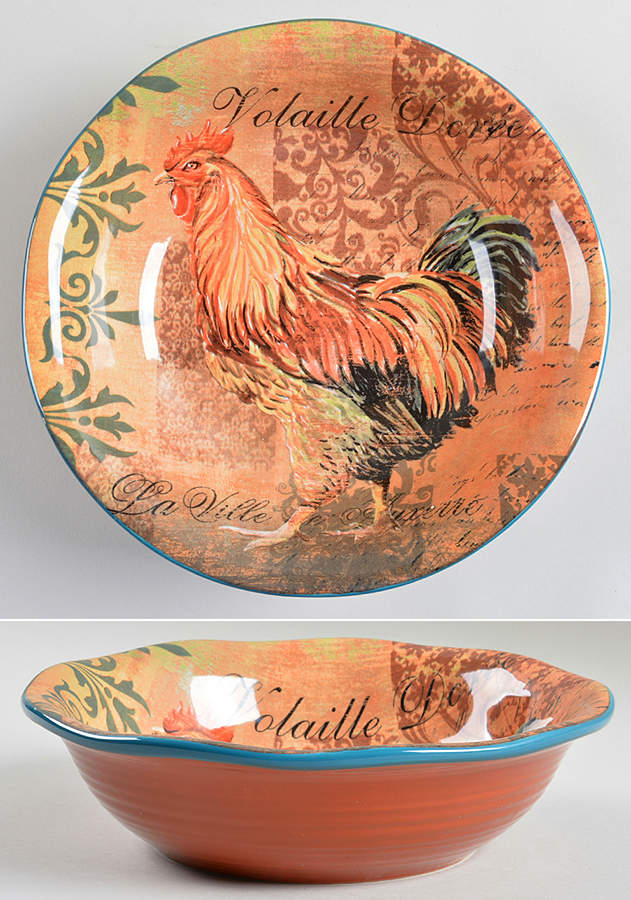 Rustic Rooster 8" Soup/Pasta Bowl by Certified International-1