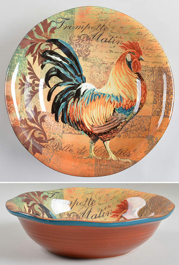 Rustic Rooster 8" Soup/Pasta Bowl by Certified International-1