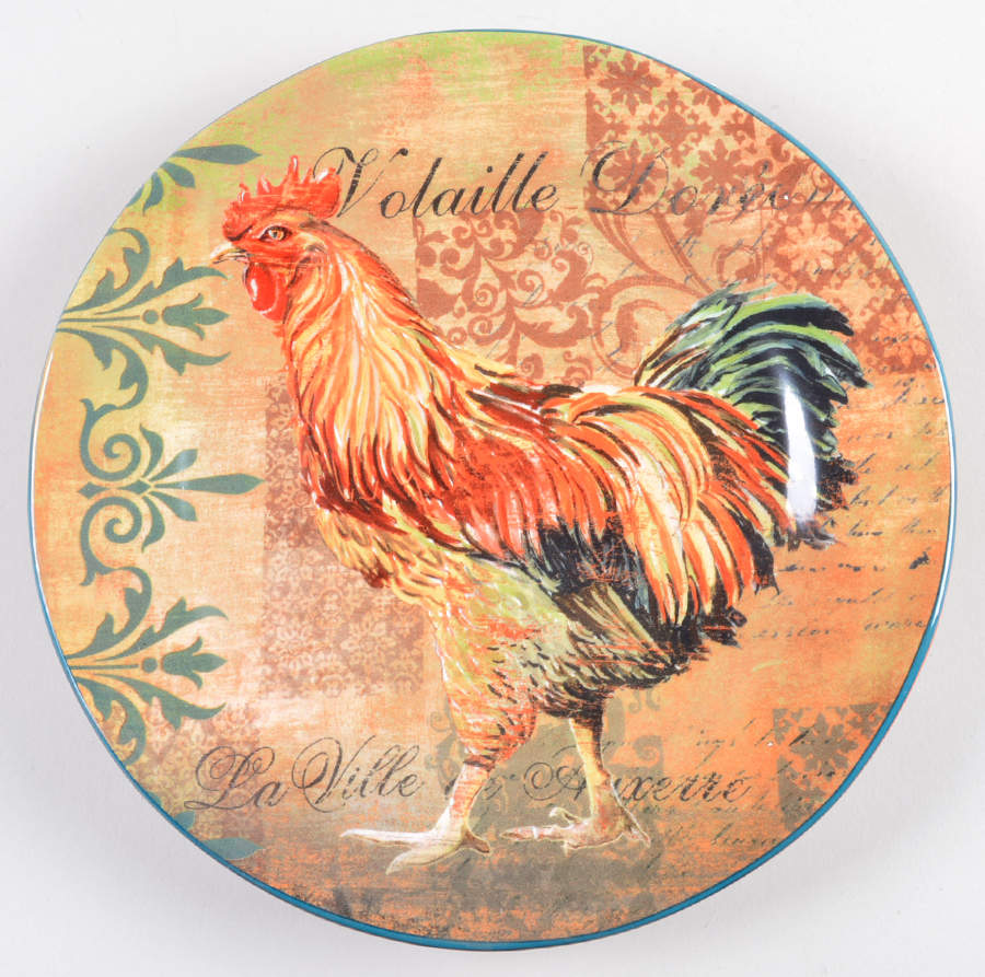 Rustic Rooster Salad/Dessert Plate by Certified International-1