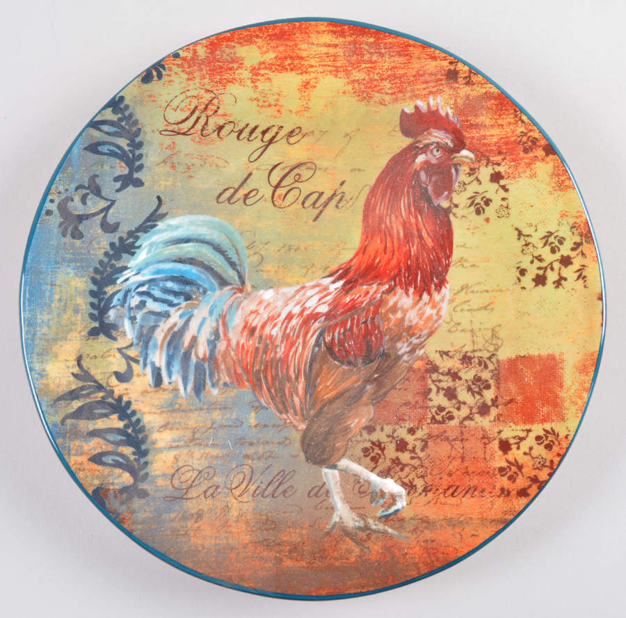 Rustic Rooster Salad/Dessert Plate by Certified International-1