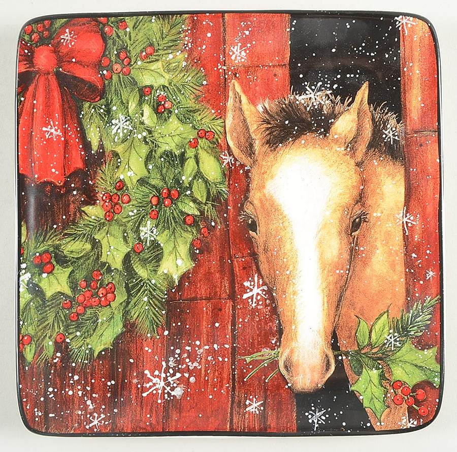 Heartland Holiday Square Salad/Dessert Plate by Certified International-1