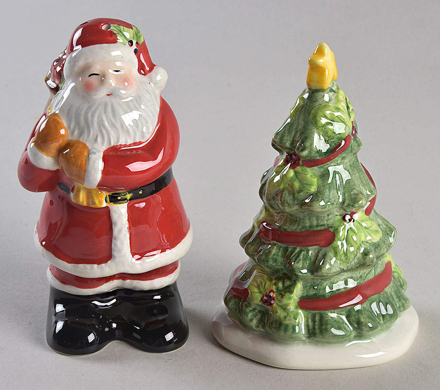 Snowy Night Santa Figural Salt & Pepper Set by Certified International-1