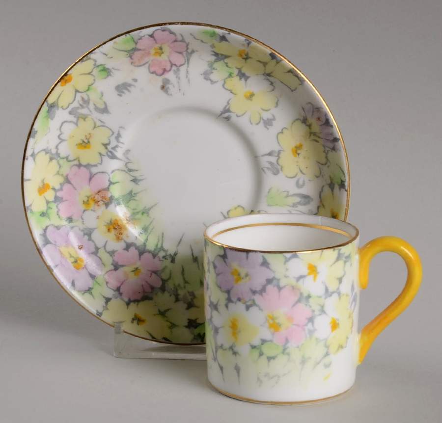 F15851 Flat Demitasse Cup & Saucer Set by Crown Staffordshire-1