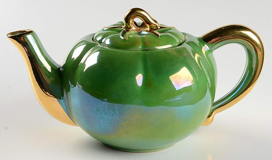 Pantry Parade Green Luster Teapot & Lid by China & Glass Dist-1