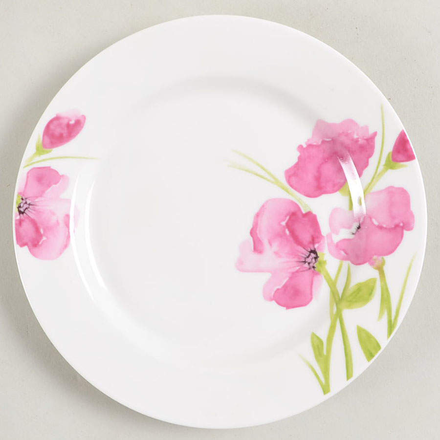 Poppy Pink Bread & Butter Plate by Ciroa-1