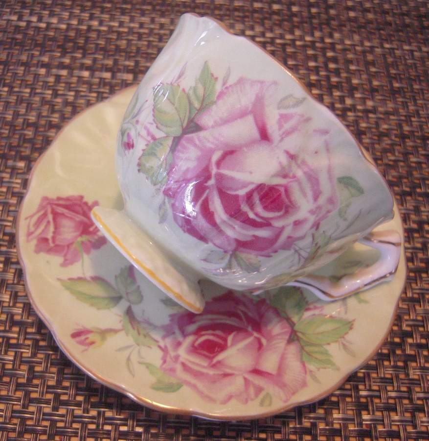 249-59 Footed Cup & Saucer Set by Clarence (England)-1