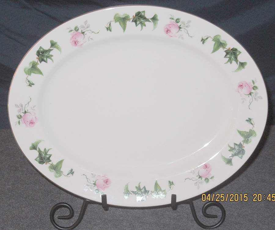 Ivy Rose 13" Oval Serving Platter by Crown Victorian-1
