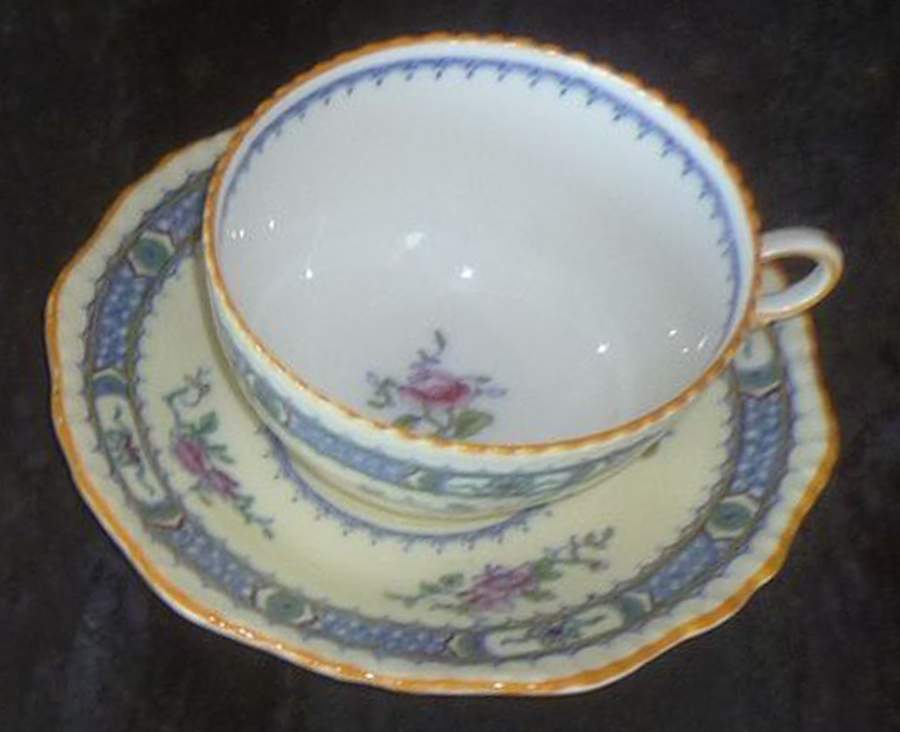 French Noble Flat Cup & Saucer Set by Coalport-1