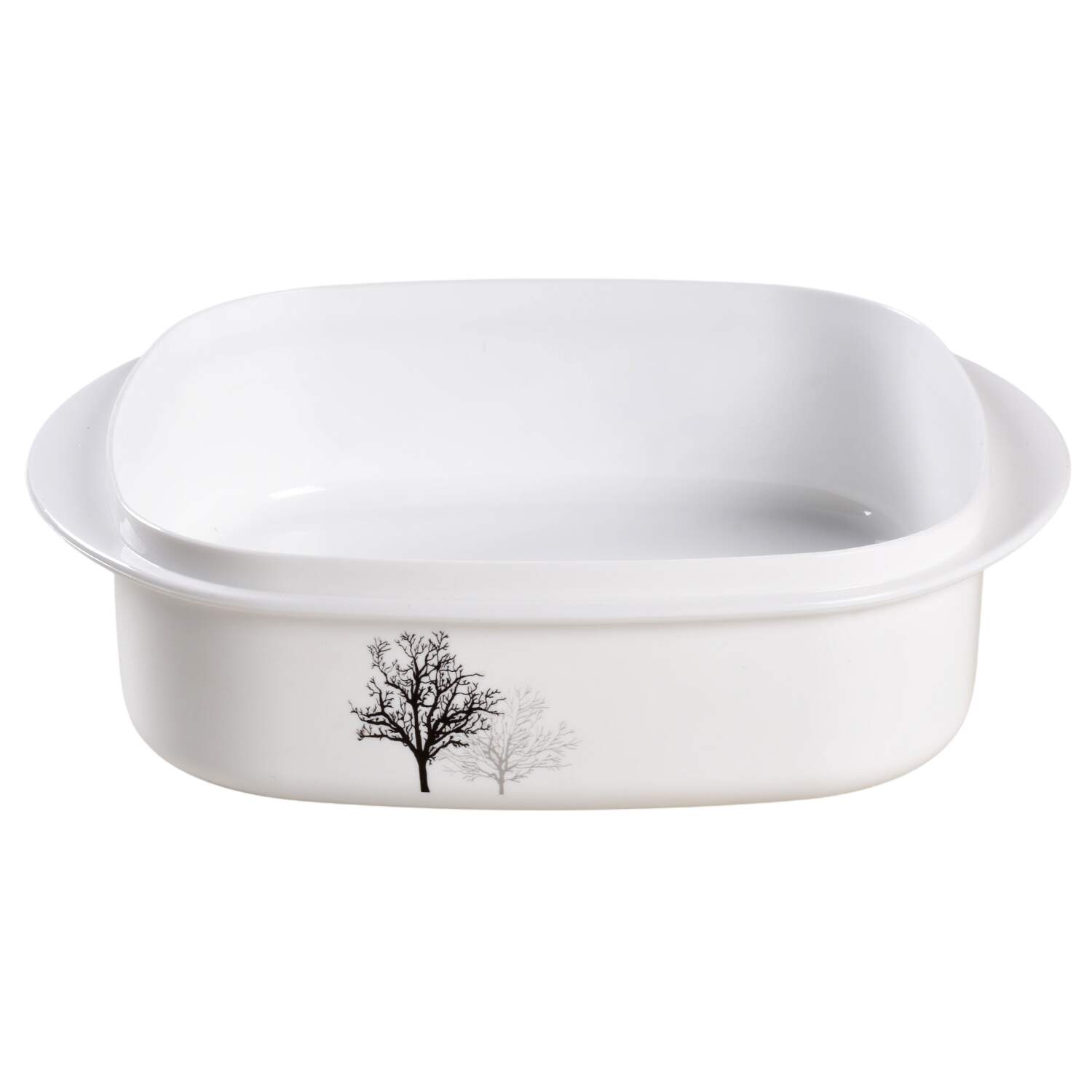 Timber Shadows (Corelle) 28 Oz Square Plastic Microwave Bowl No Vent Lid by Corning Corelle-1