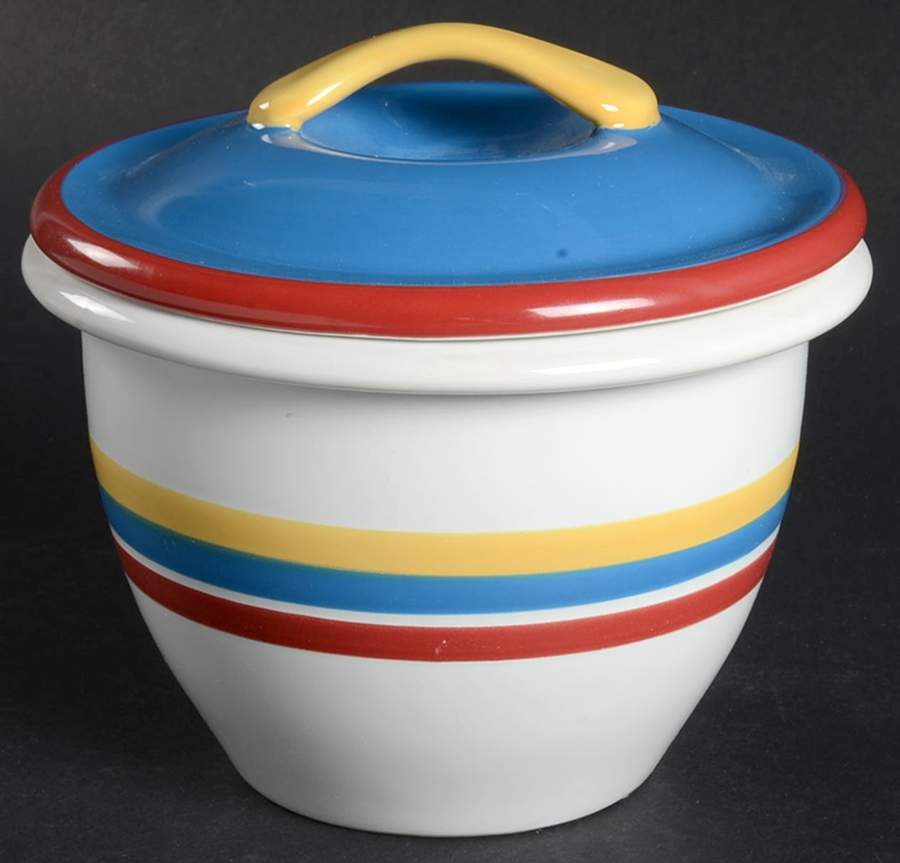 Hoops Sugar Bowl & Lid by Corning Corelle-1