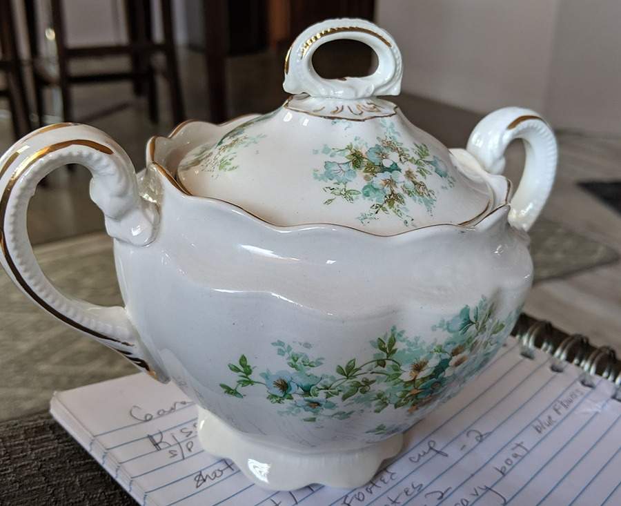 CRP248 Sugar Bowl & Lid by Crown Potteries-1