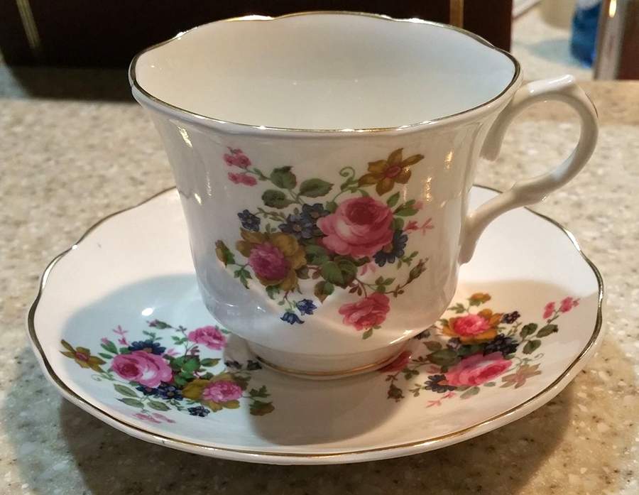 CDT22 Footed Cup & Saucer Set by Crown Dorset-1