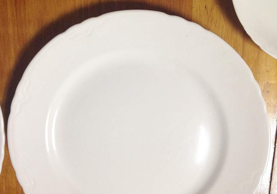 Golden White Luncheon Plate by Coors Pottery-1