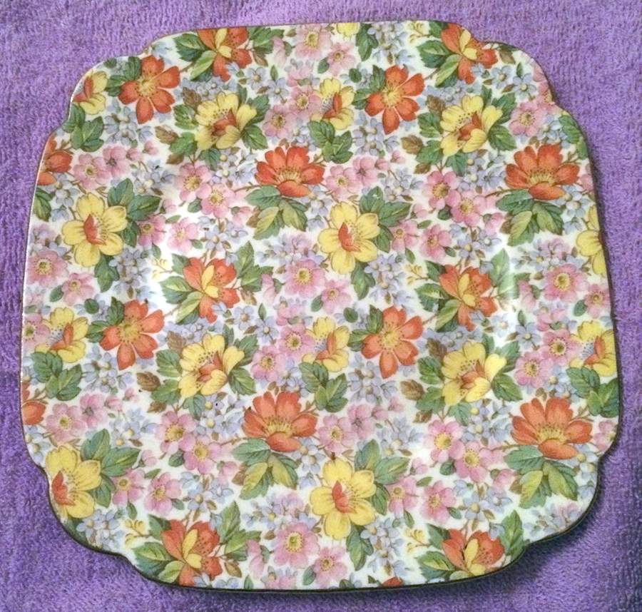 CN15 Square Salad Plate by Clarence (England)-1