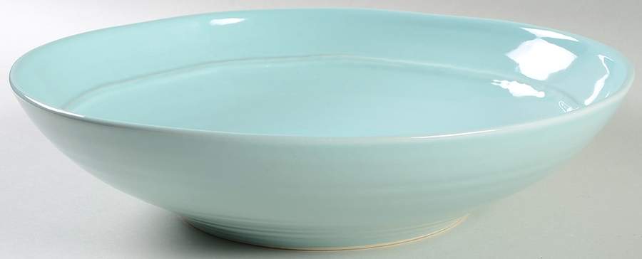 C7I4-Teal 13" Pasta Serving Bowl by Ceramisia-1
