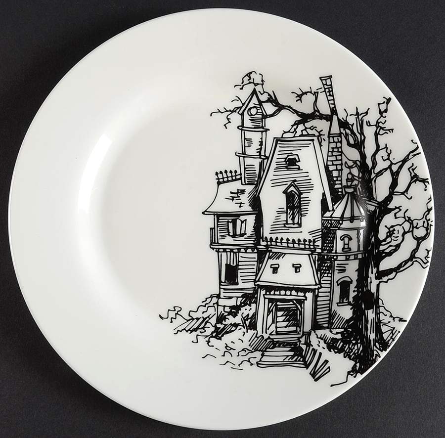 Haunted House Salad Plate by Ciroa-1