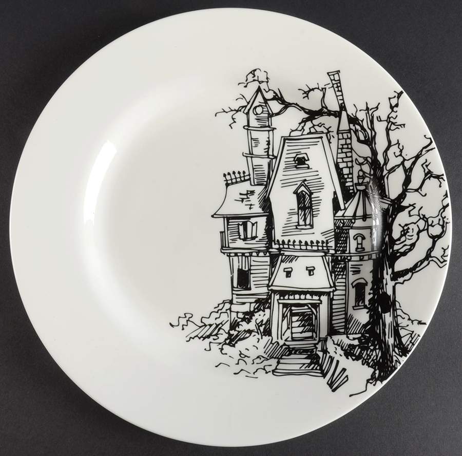 Haunted House Dinner Plate by Ciroa-1