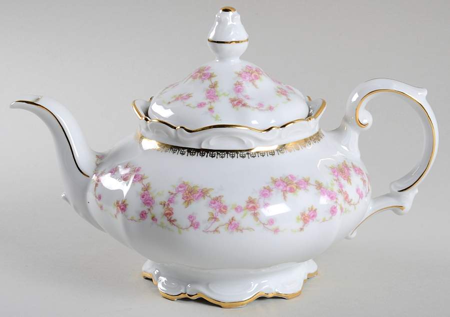 Bridal Rose Teapot & Lid by Cassidy's-1