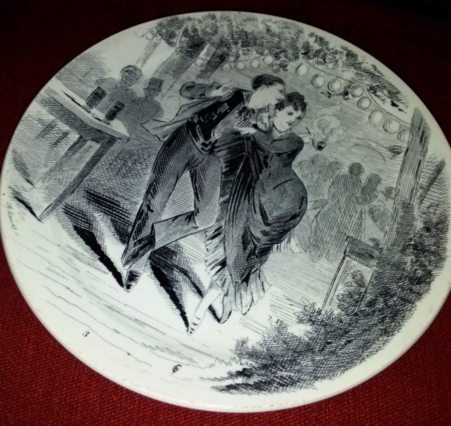 Folies du Coeur Salad Plate by Creil & Montereau-1