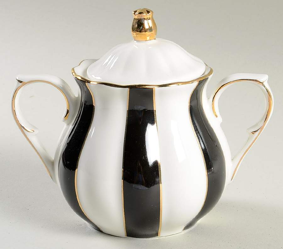C6Y3 Black Sugar Bowl & Lid by Cynthia Rowley-1