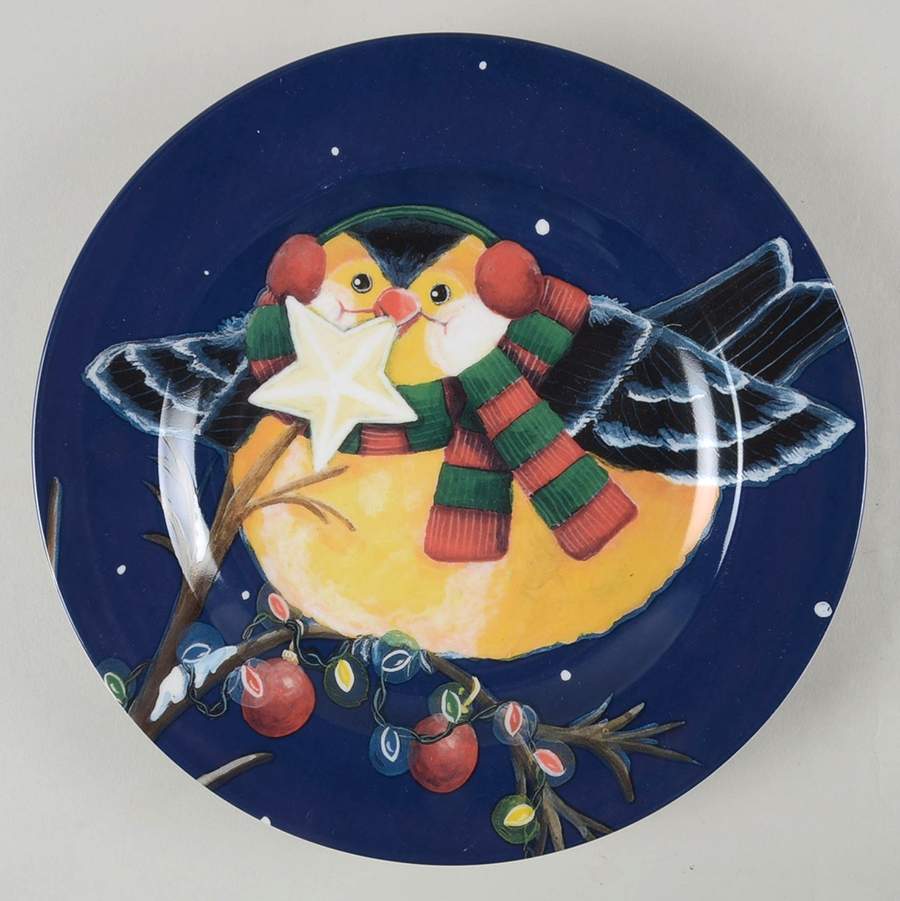 Snow Birds Salad Plate by Cypress Home-1