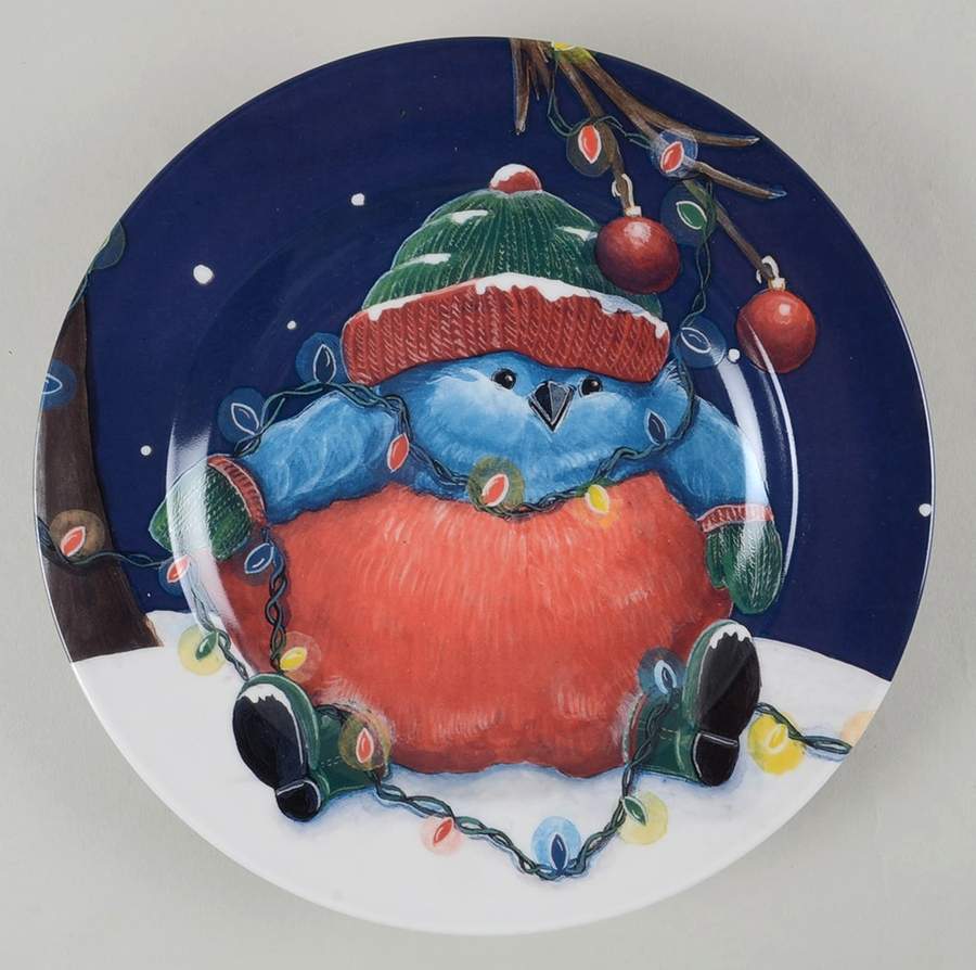 Snow Birds Salad Plate by Cypress Home-1