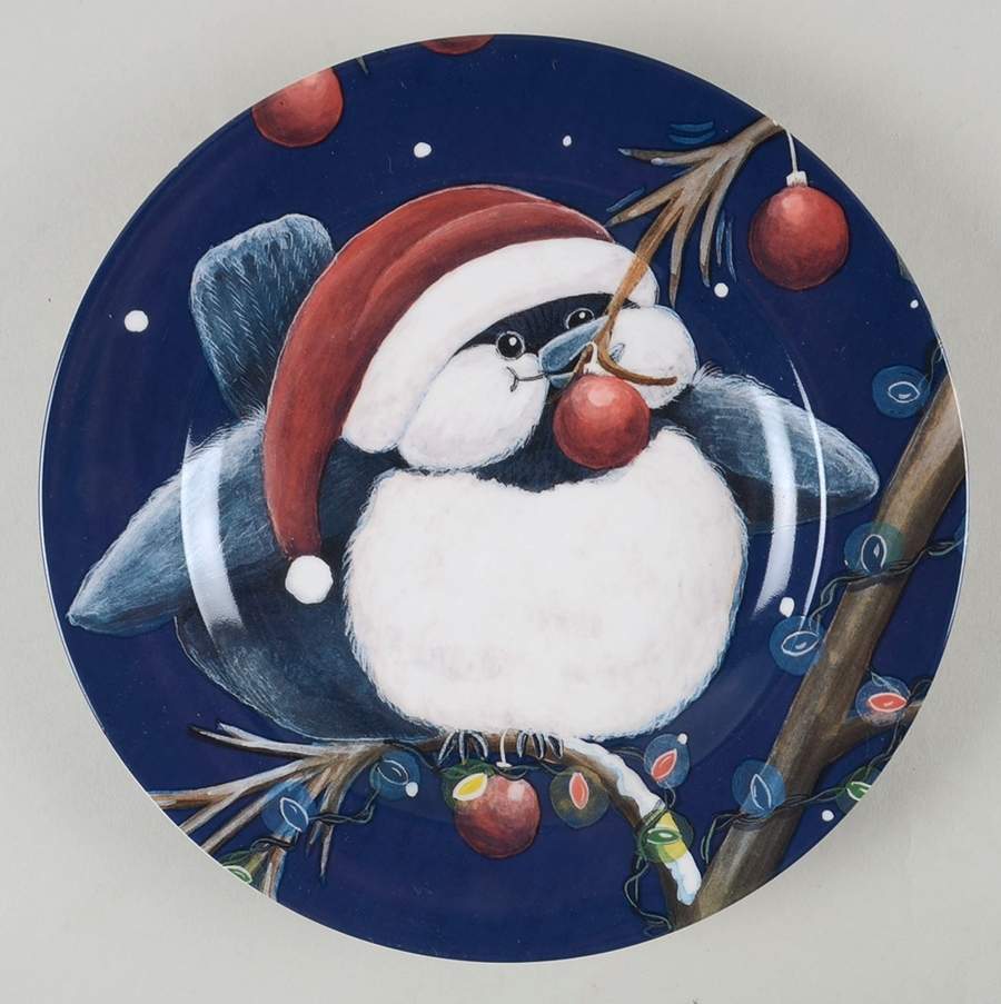 Snow Birds Salad Plate by Cypress Home-1