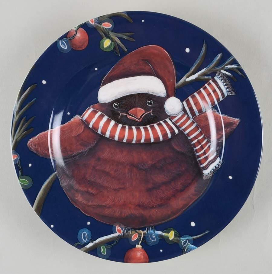 Snow Birds Salad Plate by Cypress Home-1
